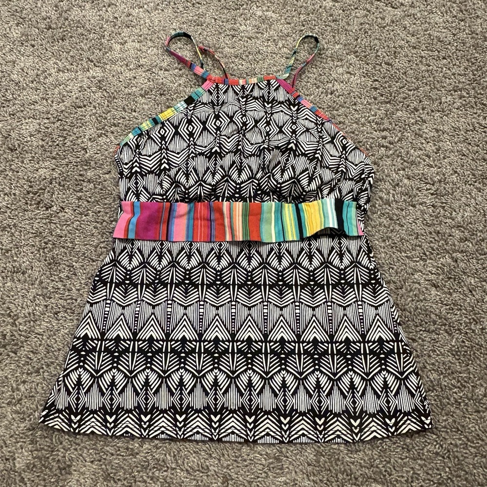 Title Nine Women's Streamline One Piece Geometric Swimsuit Multicolor Size XS